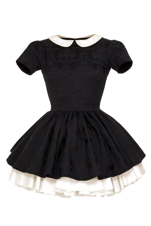 Платье "Рафаэль" черное с молочным, мини