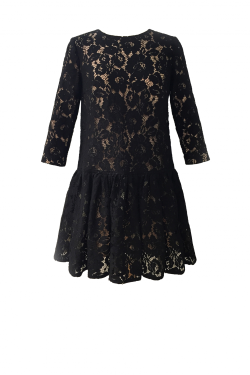 Платье "Алессандра" черное кружево, мини