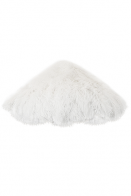 Шляпа "Перья" белая, (46 см)