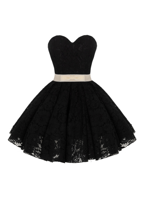 Платье "Каприс" черное кружево, мини