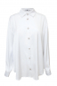Блуза - рубашка "Дэрил" белая, атлас (шелк)