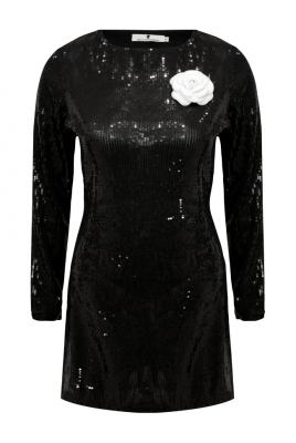 Платье "Пэйсли" черное, пайетки
