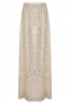 Юбка "Эрлайн" бежевая, серебристые пайетки (100 см)