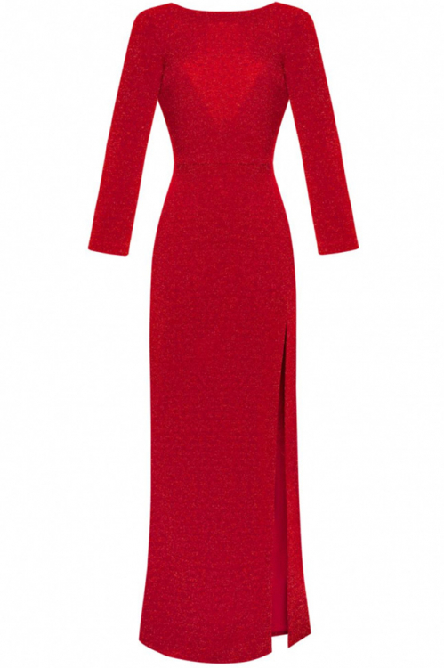 Платье "Джипси" красное, трикотаж с люрексом