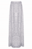 Юбка "Эрлайн" белая, серебристые пайетки (100 см)