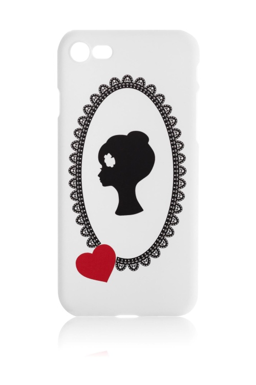 Чехол "Лого"для IPhone 7,белый с сердцем
